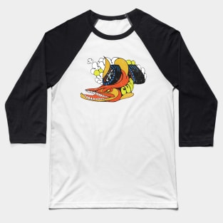 Hemi Cuda / Plymouth Barracuda - distressed burnout print Baseball T-Shirt